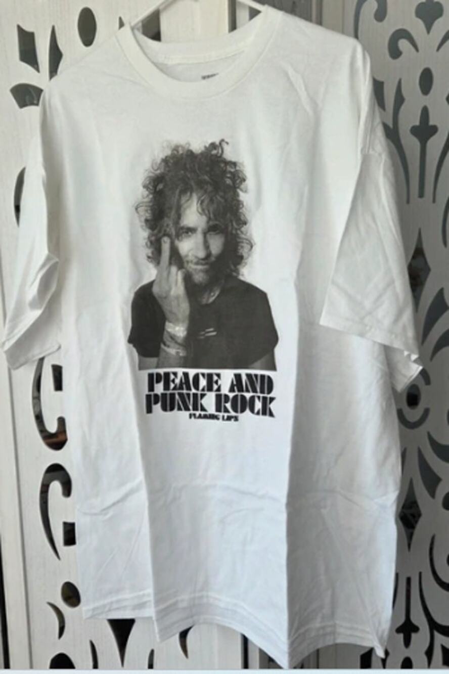 The Flaming Lips Peace and Punk Rock T Shirt White Mens 2XL Graphic Band Tee New